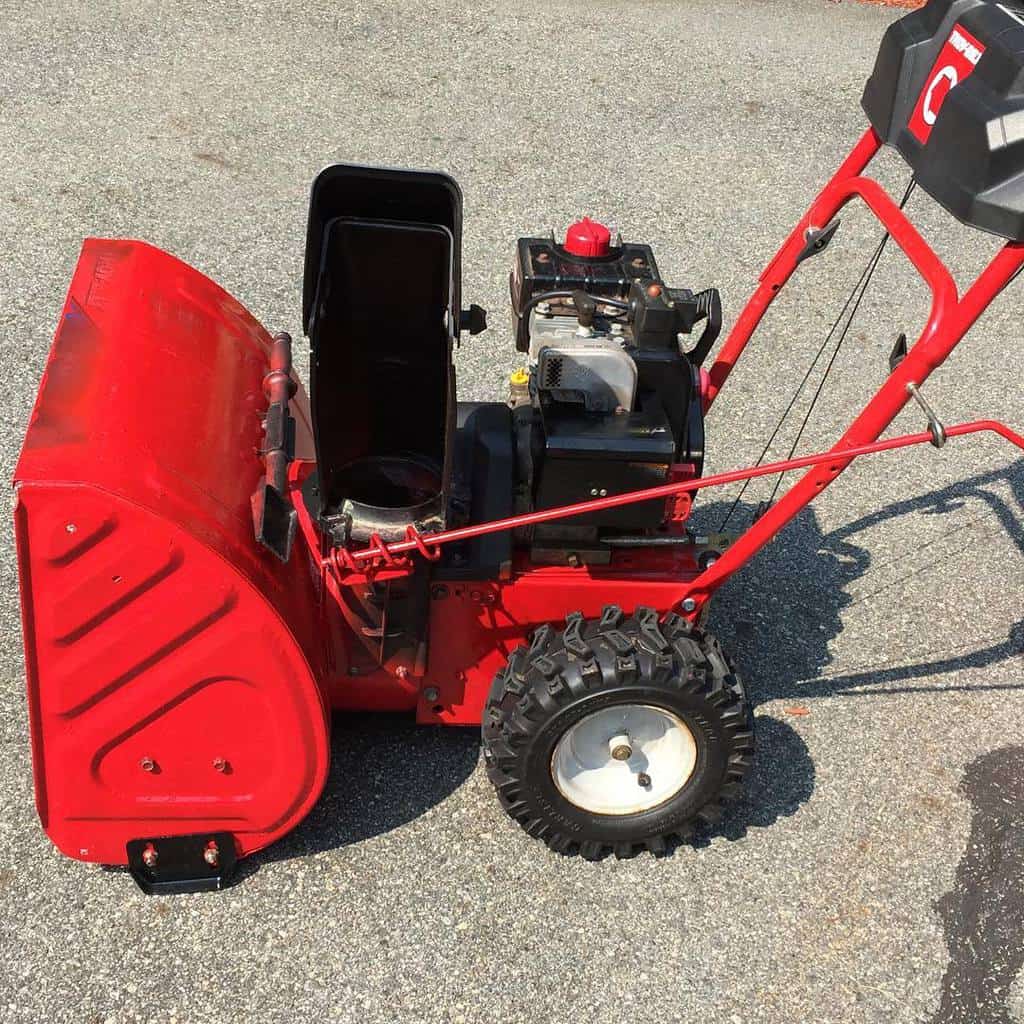 Troy-Bilt Vortex 24 Snow Blower on asphalt