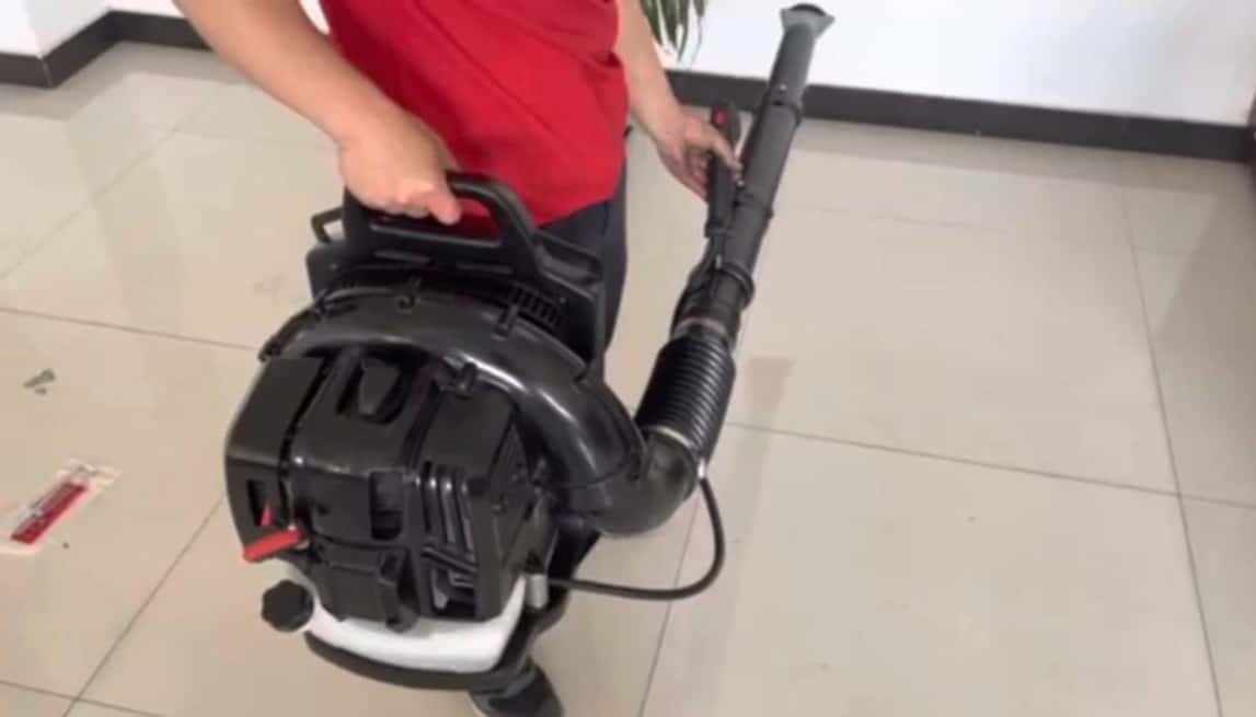 PX-Trunk Gas Leaf Blower in hand