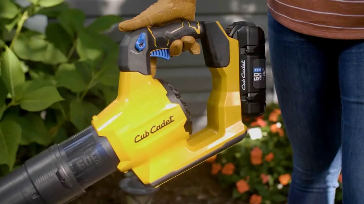 Cub Cadet Cordless Blower in hand