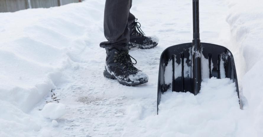 shoveling snow