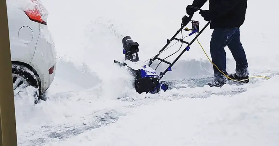Snow Blower In The Snow