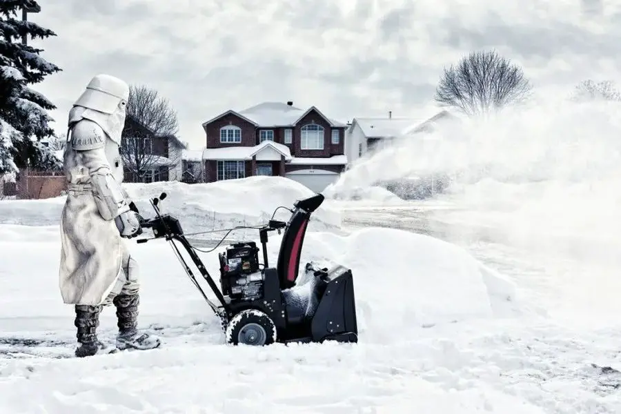man-and-a-snowblower